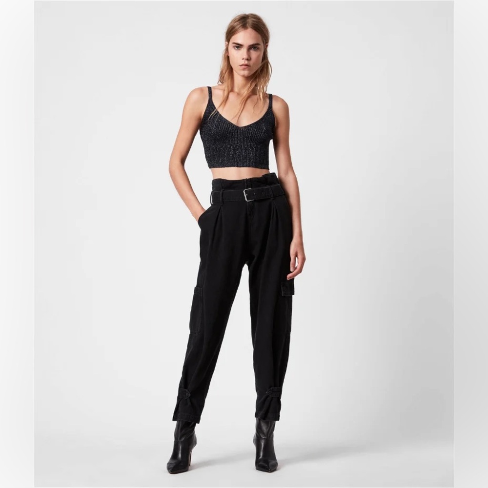 Allsaints Mona Relaxed Fit Paperbag Jeans